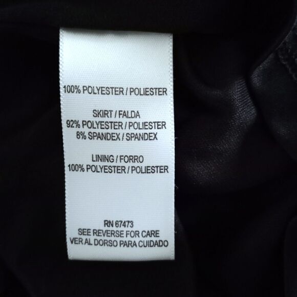 DANNY & NICOLE BLACK & BEIGE  BLOUSON DRESS SZ.4 EUC - Picture 7 of 8